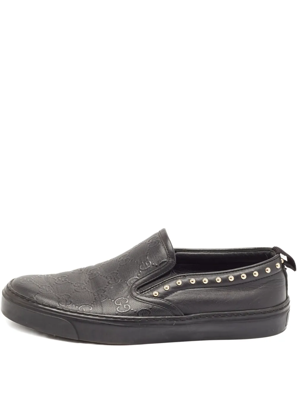 Gucci Pre-Owned stud-embellished slip-on sneakers - ブラック Gucci Pre-Owned stud-embellished slip-on sneakers - ブラック