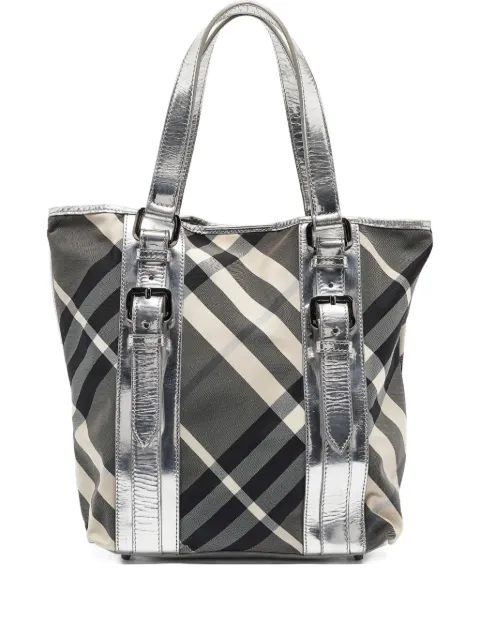 Burberry Pre-Owned tote Silver Beat Victoria mediana