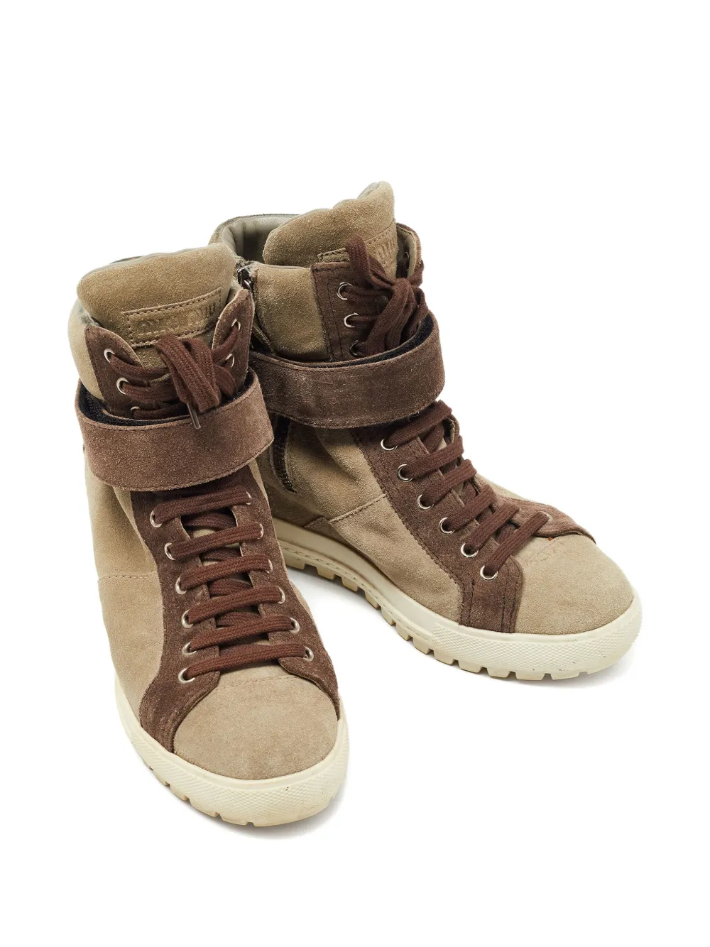 Miu Miu Pre-Owned suede wedge boots | Image 2