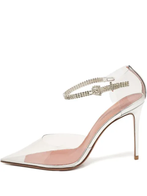 Amina Muaddi Pre-owned 100 mm pumps verfraaid met kristallen