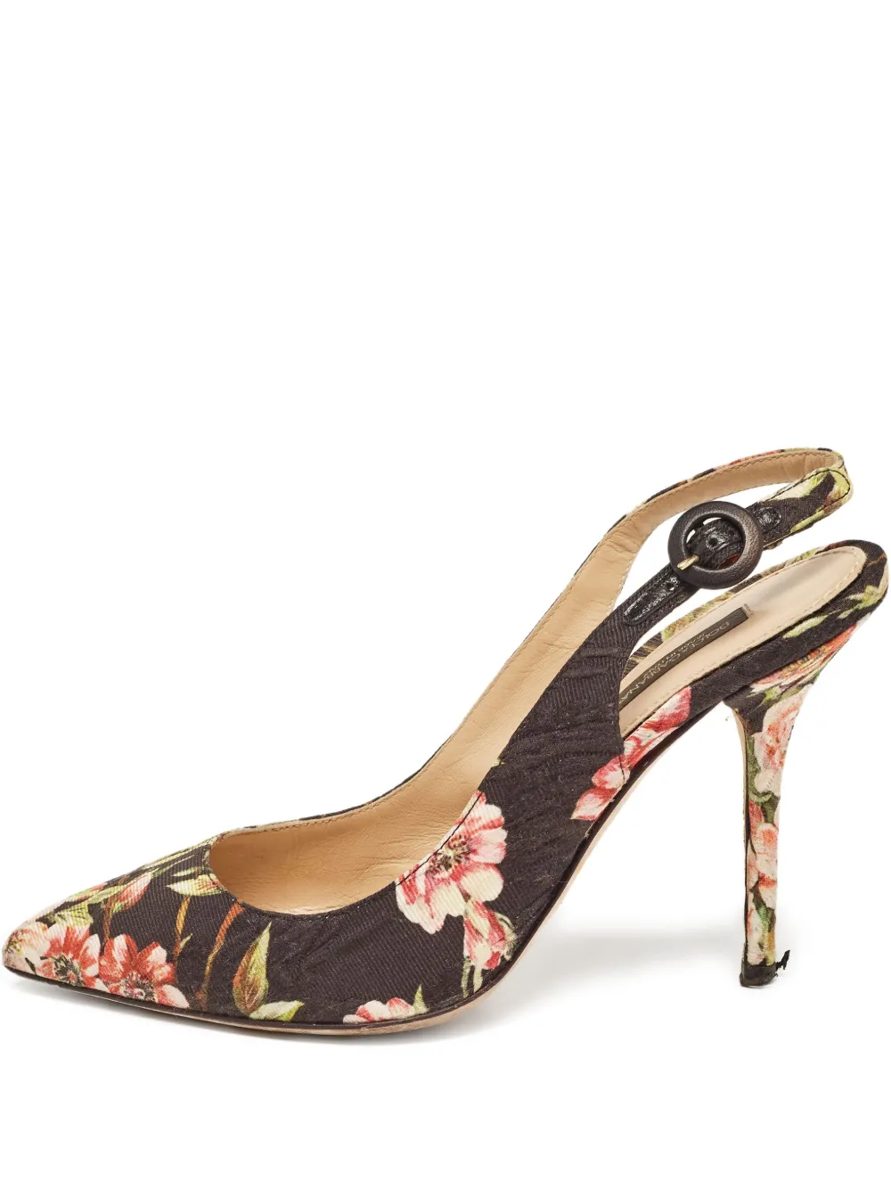Dolce & Gabbana Pre-Owned Slingback-Pumps mit Blumen-Print 110mm | Braun | Image 1