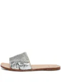 Tory Burch pre-owned sequin-embellished flat sandals - Silver