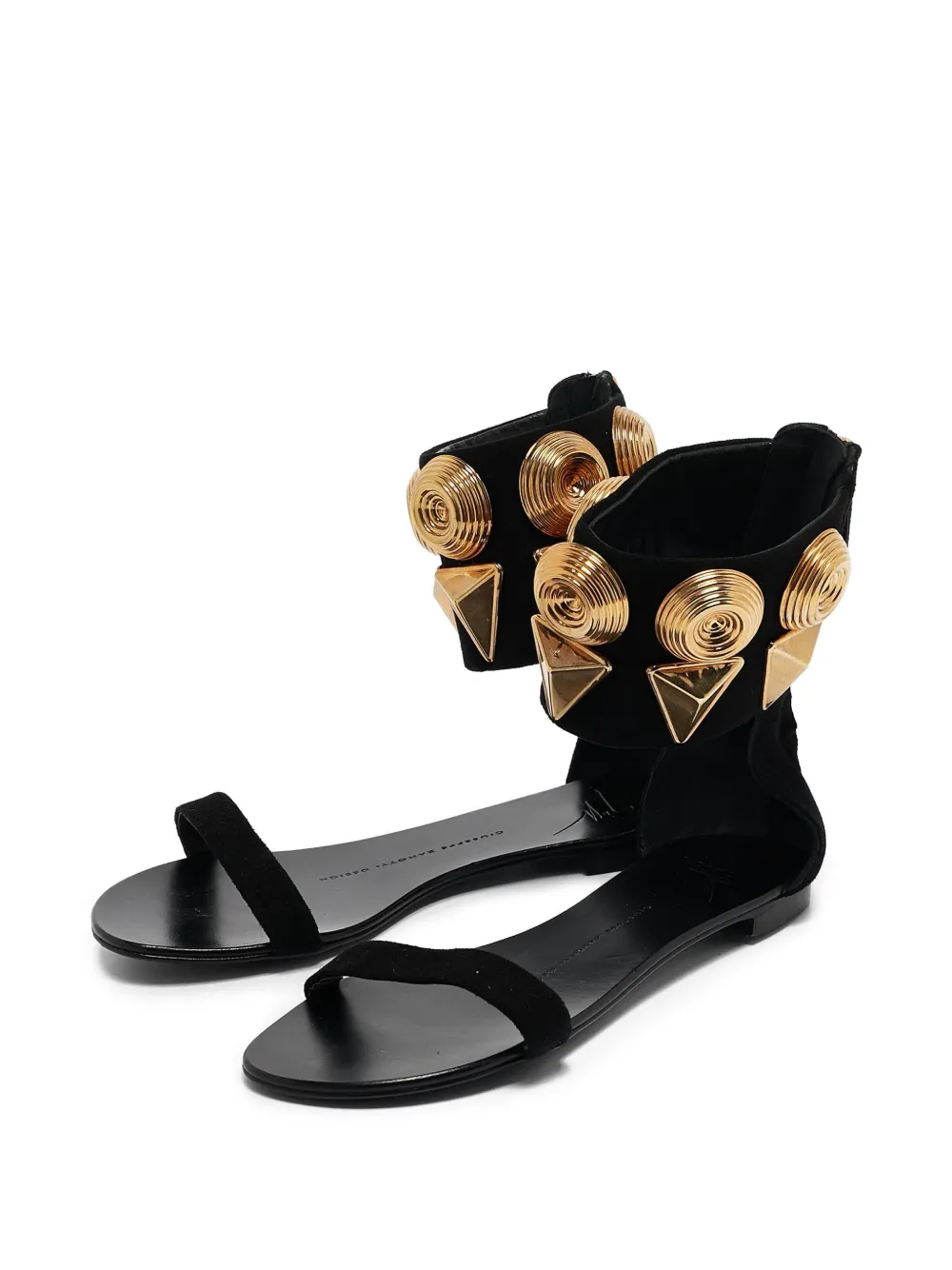 Giuseppe Zanotti Vintage Sandalen met verfraaid enkelbandje - Zwart