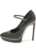 Saint Laurent Pre-Owned leather platform pumps - Black