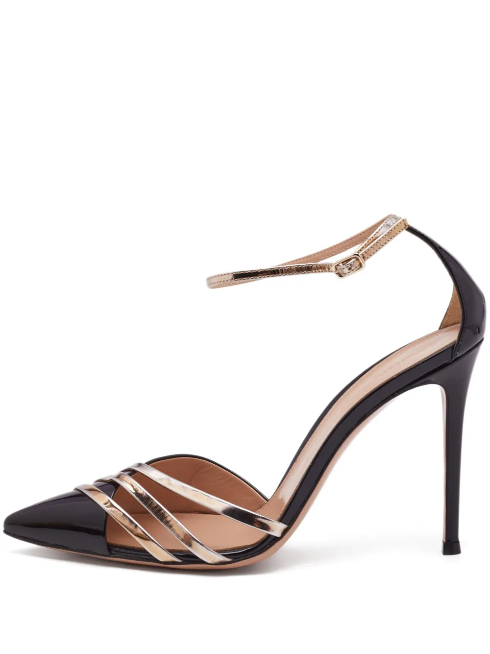 Pre-owned Gianvito Rossi  110mm Avenue Strappy Pointed-toe Pumps