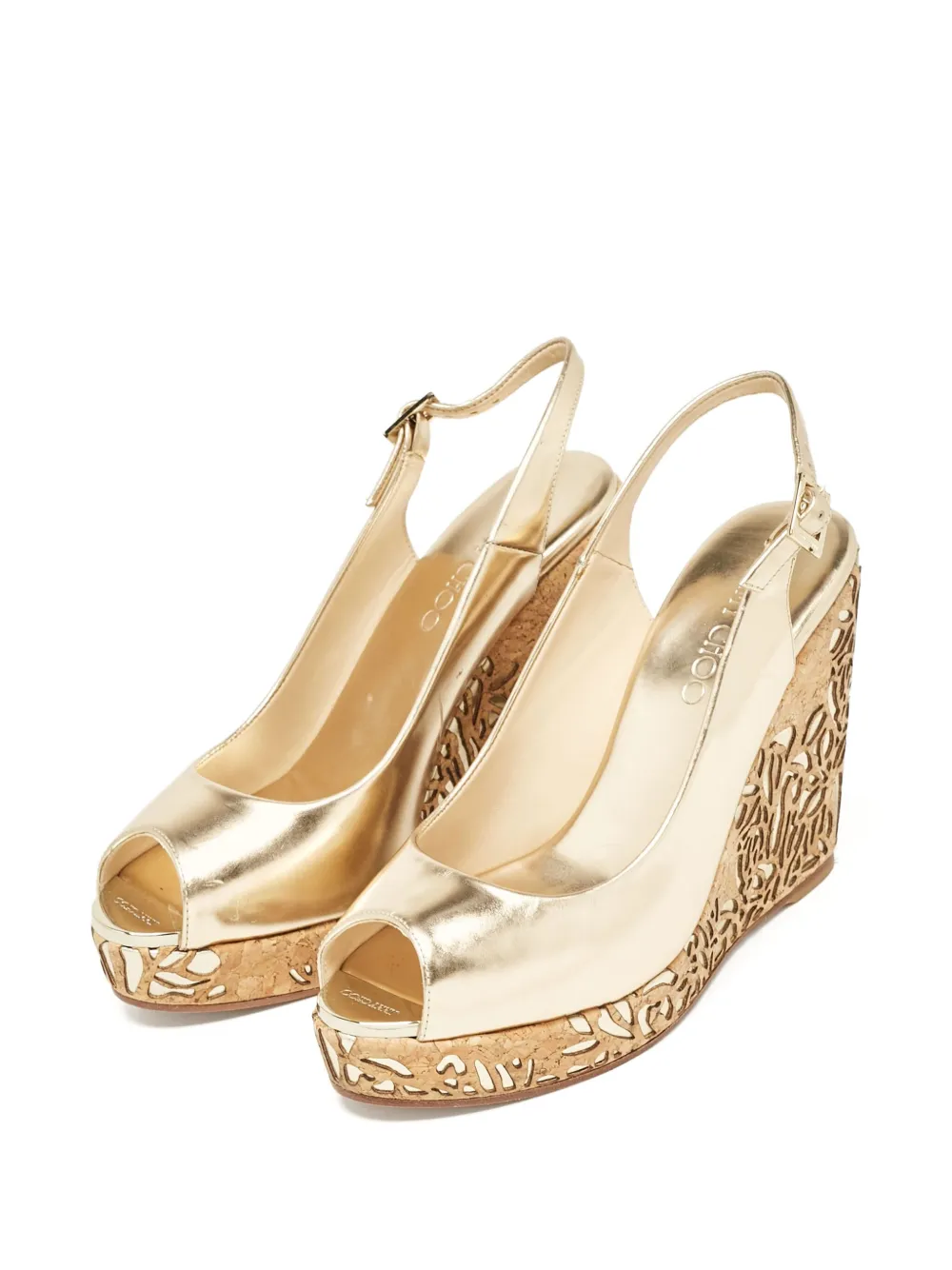 Jimmy Choo Pre-Owned 100mm metallic sandals | Image 2