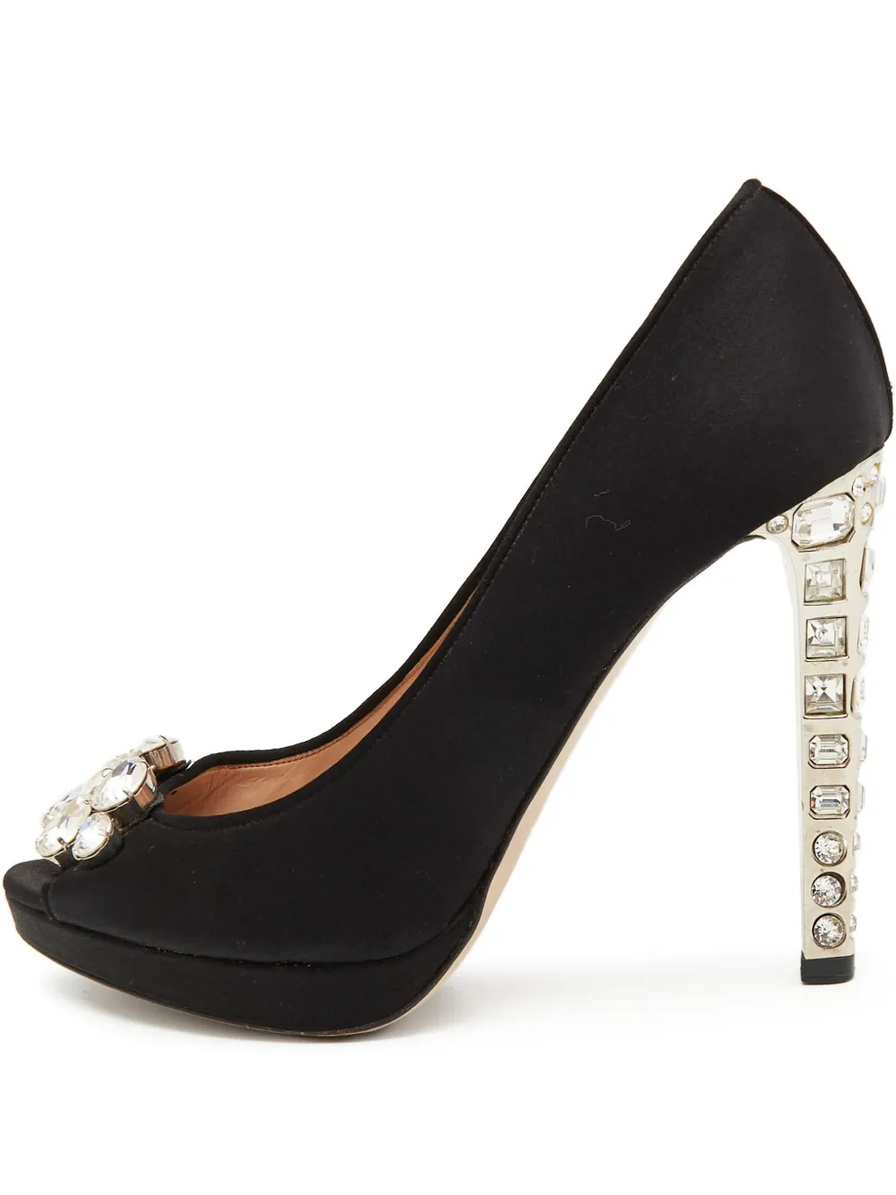 Miu Miu Pre-Owned 115mm satin pumps | Black | Image 1