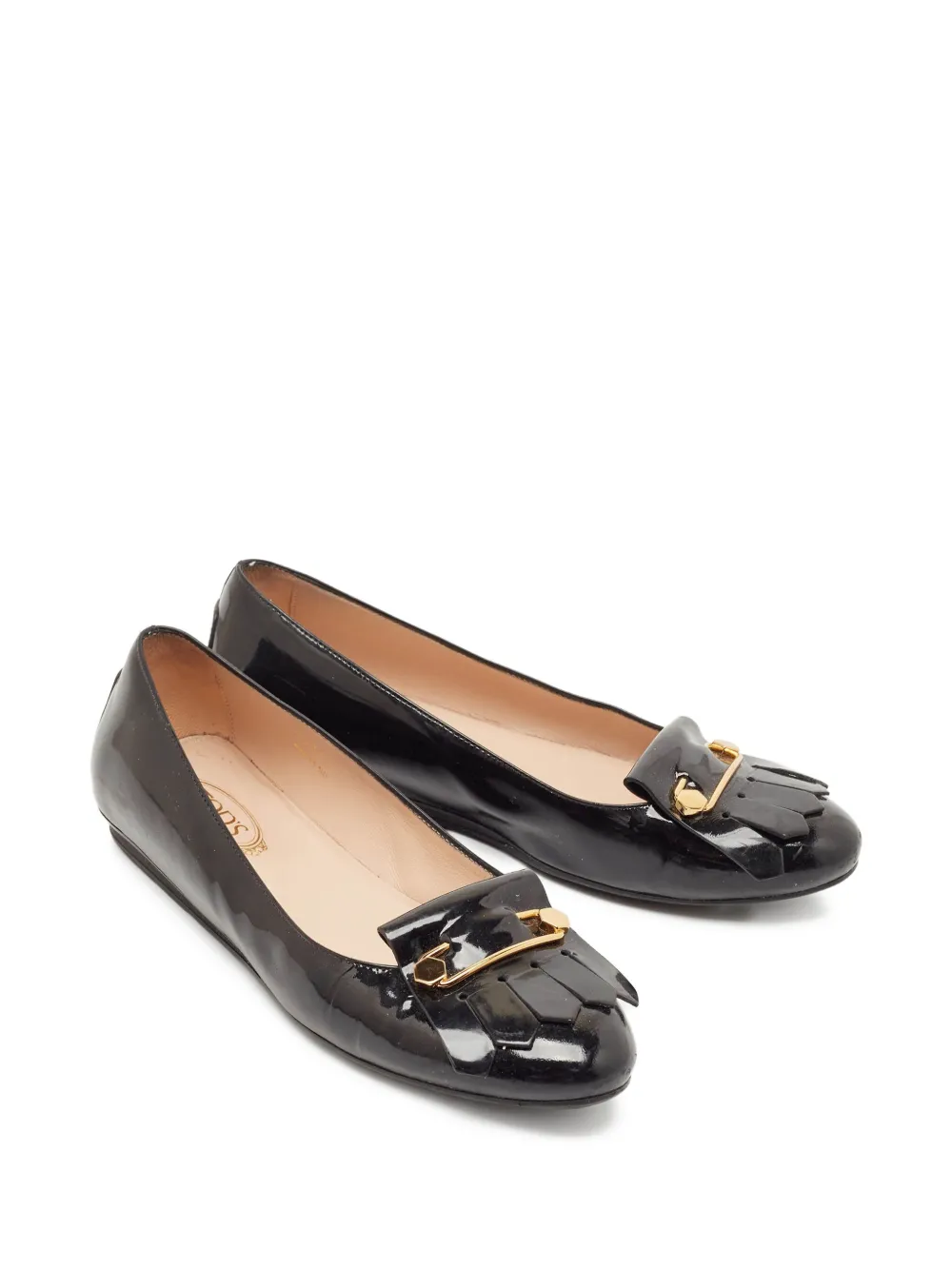 Tod's Vintage patent leather fringe-detail flats | Image 2