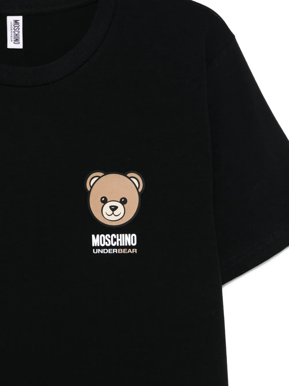 Moschino T-shirt met logo Zwart