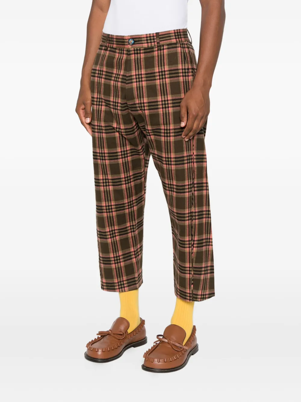 Moschino Geruite broek Bruin