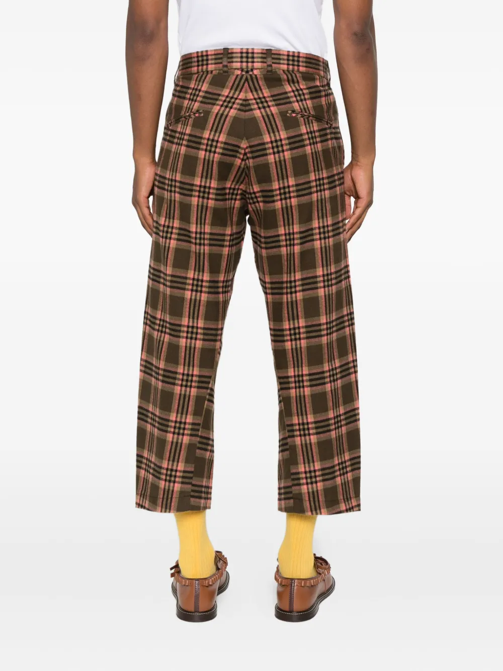 Moschino Geruite broek Bruin