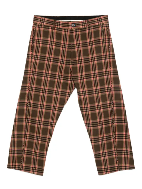 Moschino checked-pattern trousers