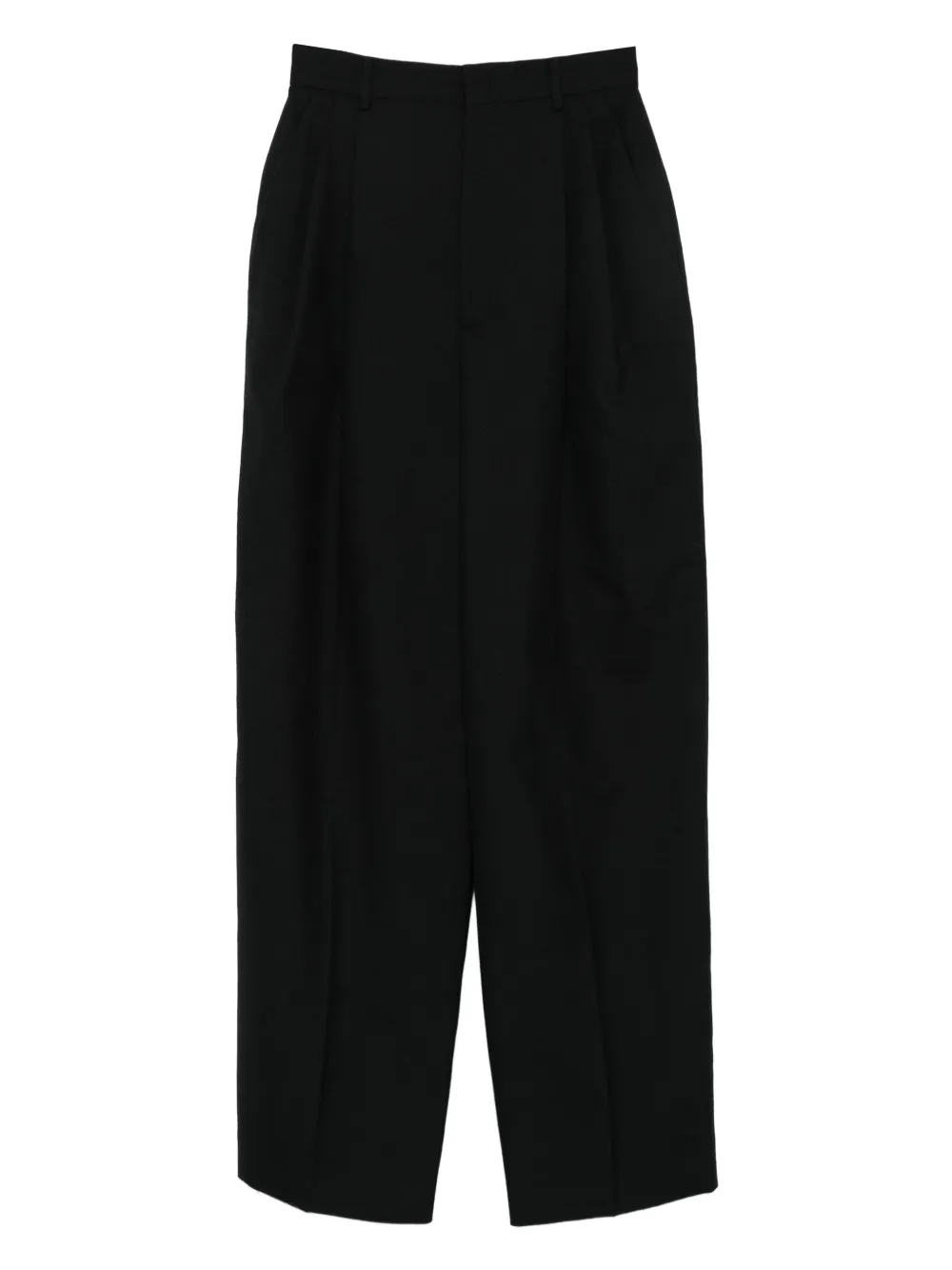 Moschino Wide Leg Trousers With Pleats And Pockets In Black