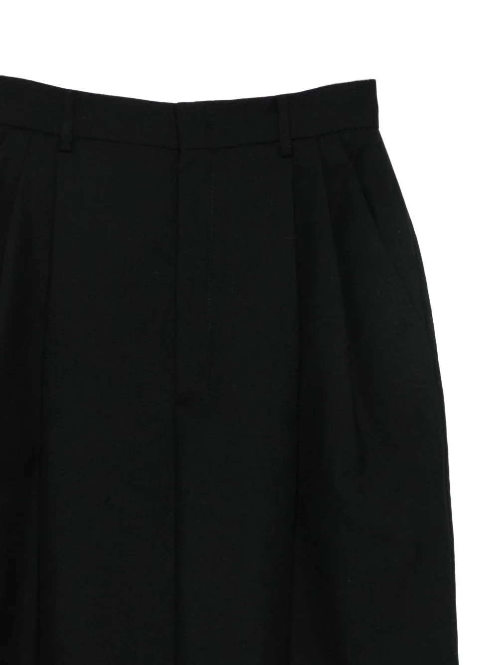 Moschino Wide Leg Trousers With Pleats And Pockets In Black