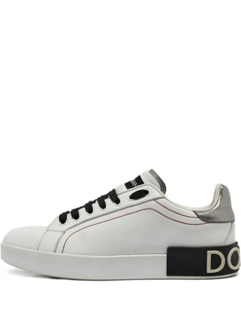 Dolce & Gabbana Pre-Owned سنيكر 'بورتوفينو' جلد بشعار الماركة 2024