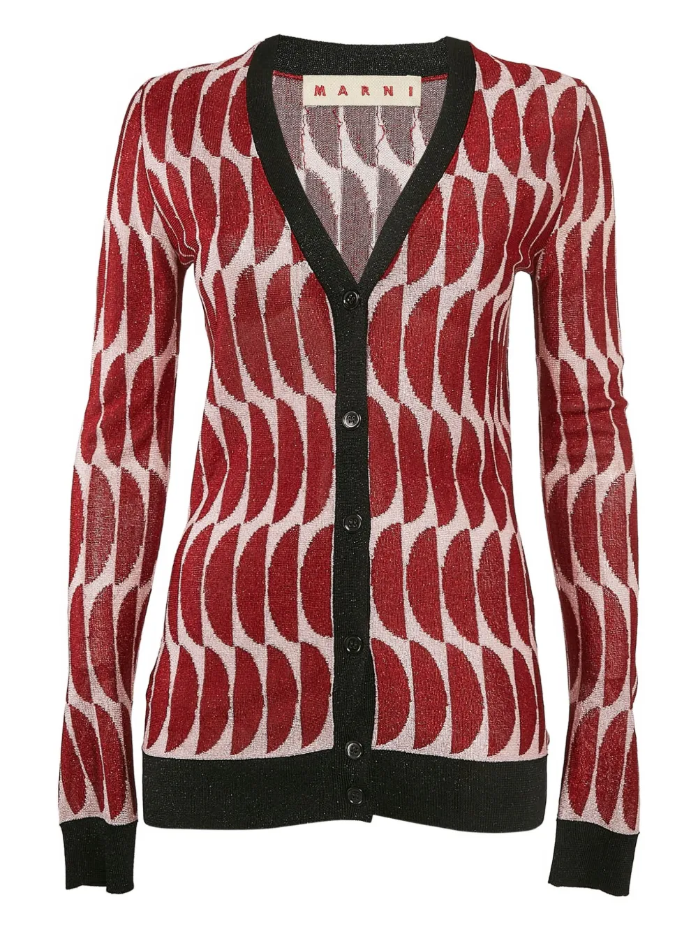 Pre-owned Marni Geometric-pattern Cardigan