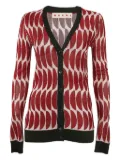 Marni Pre-Owned geometric-pattern cardigan - Red