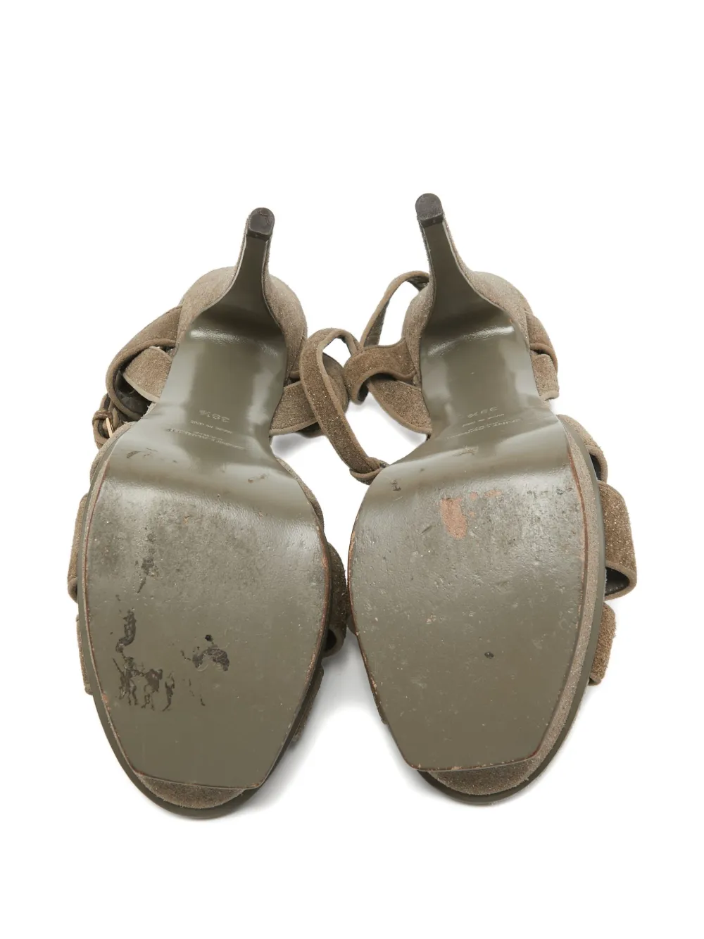 Pre-owned Saint Laurent 140mm Tribute Sandals
