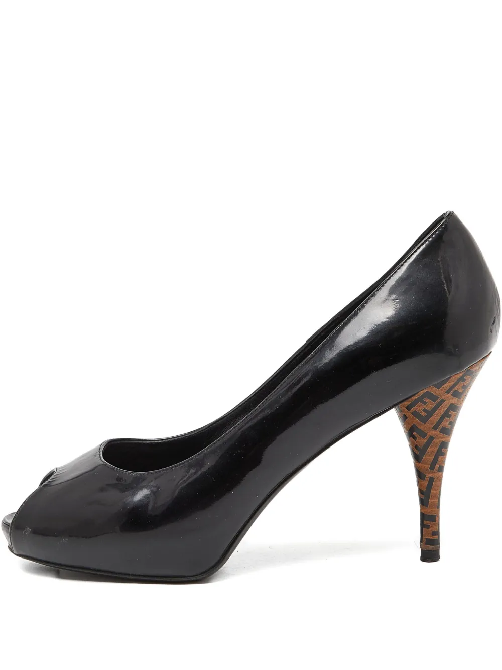 Fendi Pre-Owned 100mm leather heeled pumps - Nero
