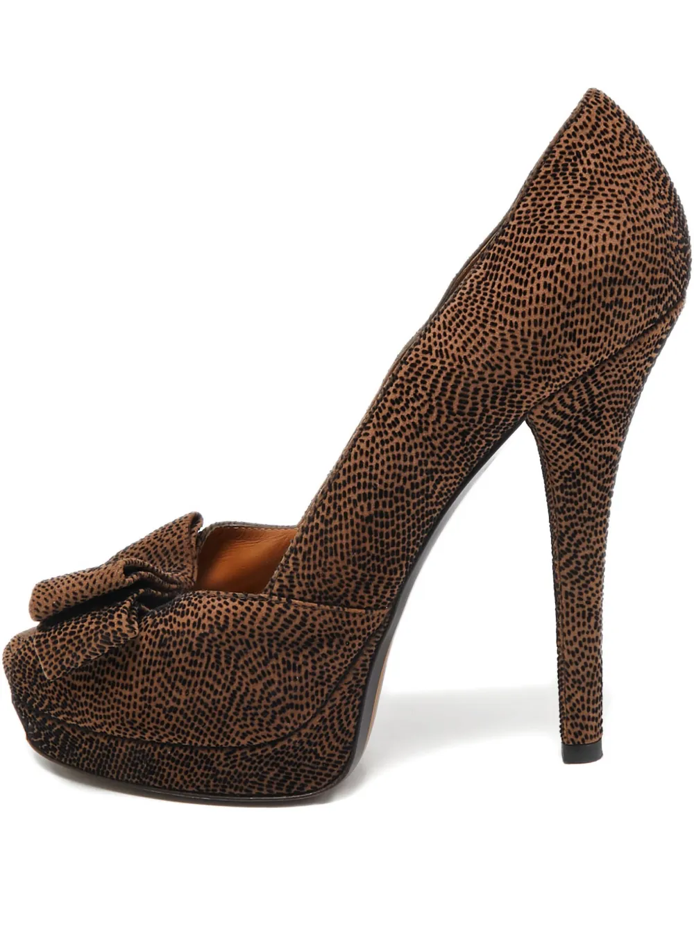 Fendi Pre-Owned bow-detail heeled pumps | Brown | Image 1