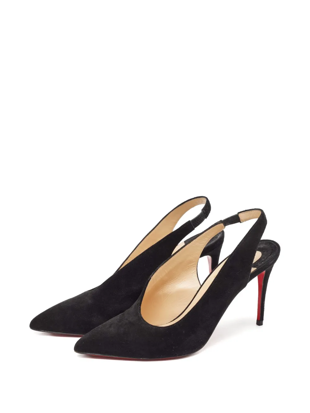 Christian Louboutin Pre-Owned Pumps met suède hak - Zwart