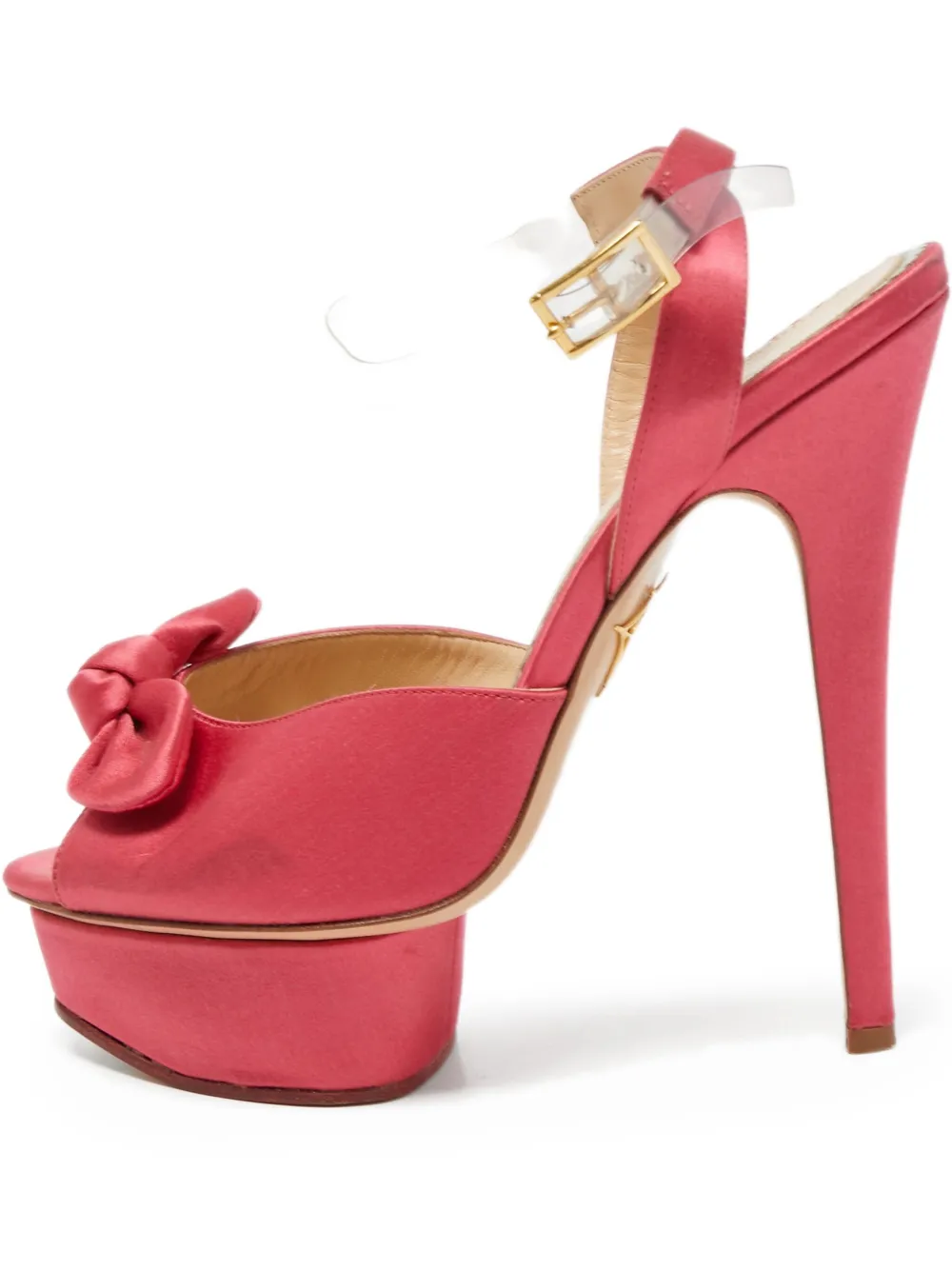 145mm leather heeled sandals