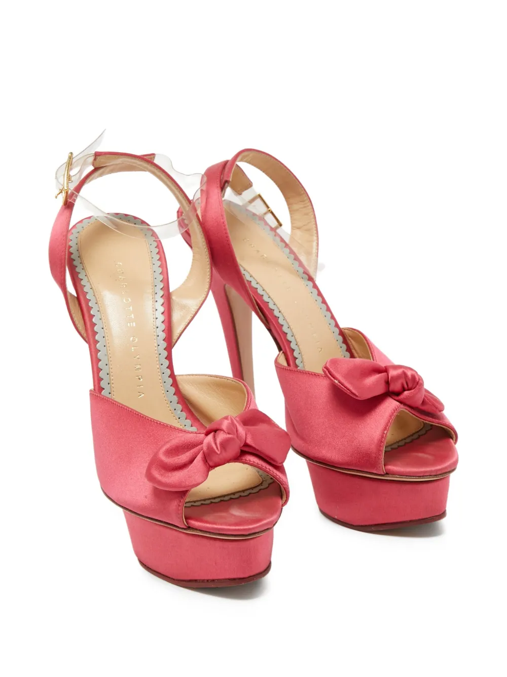 Charlotte Olympia 145 mm leren sandalen met hak - Roze