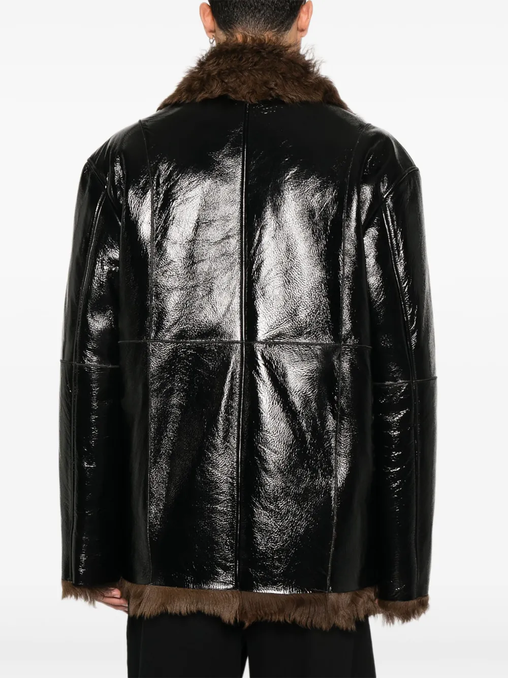 Diesel Jack met bontkraag Zwart