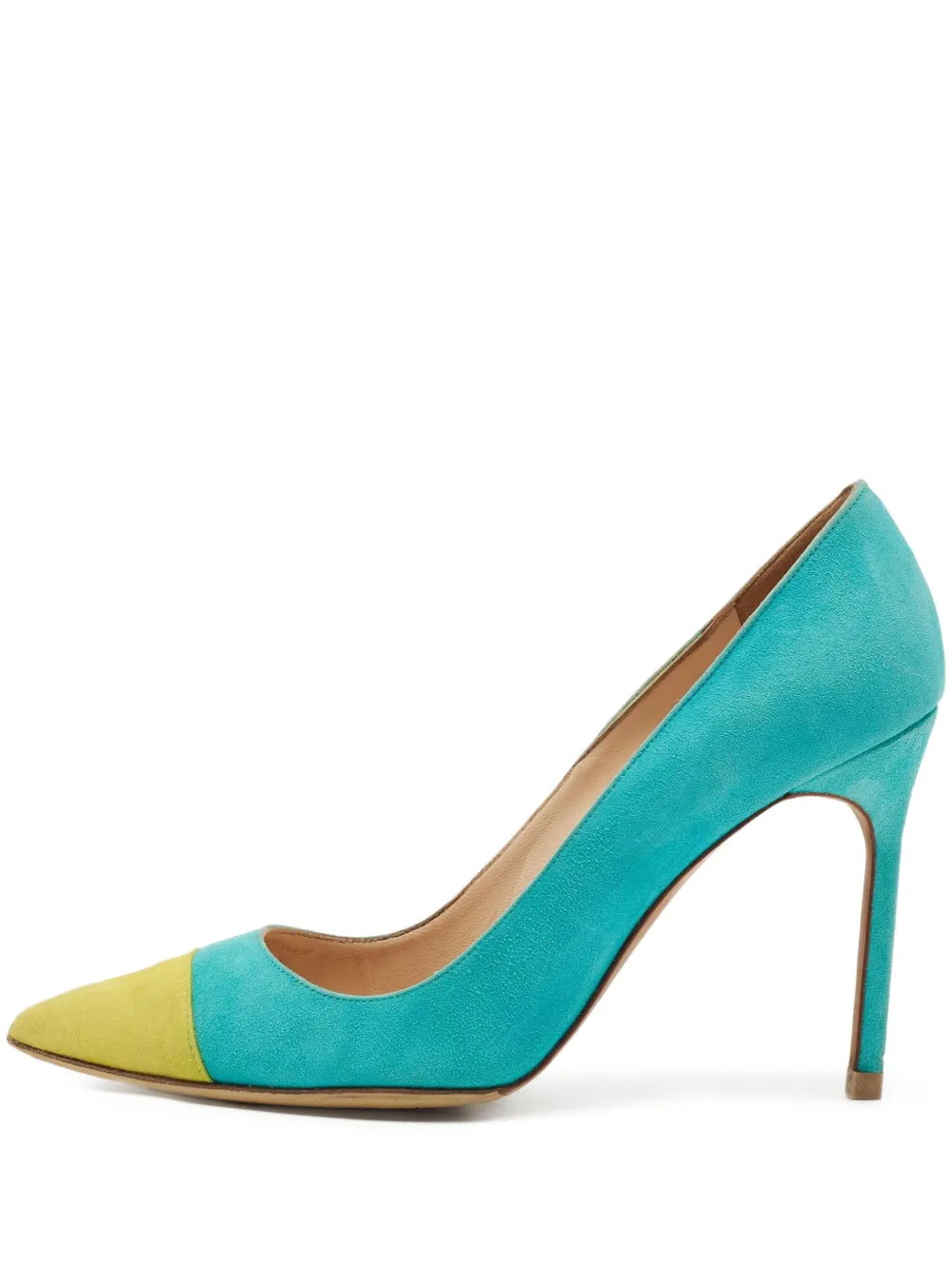 Pre-owned Manolo Blahnik  100mm Suede Pumps