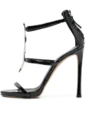Giuseppe Zanotti Vintage 120mm Harmony G leather heeled sandals - Black