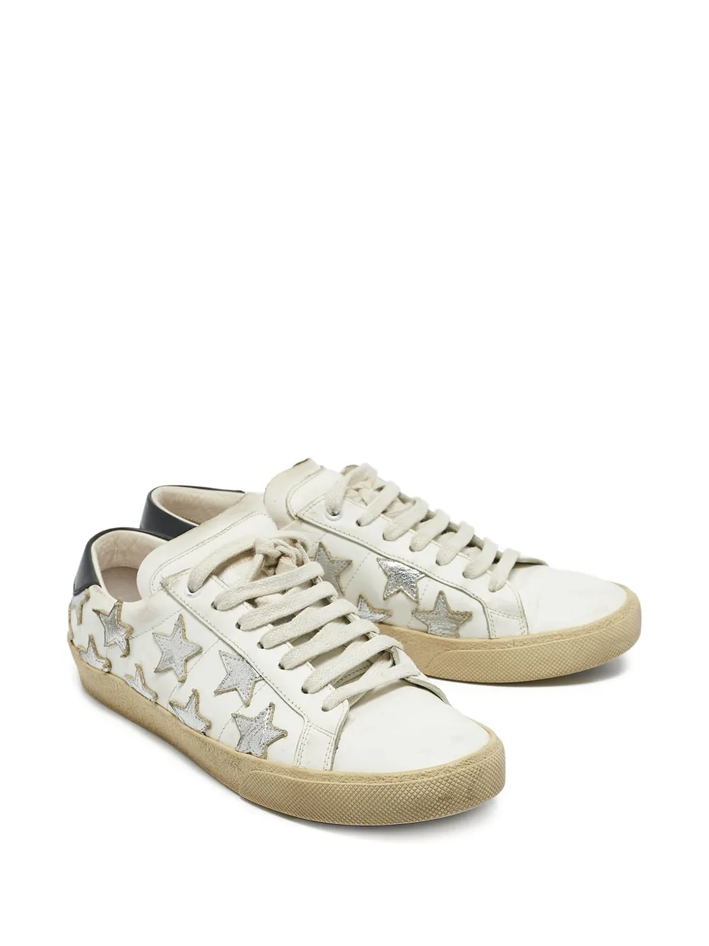 Saint Laurent Pre-Owned star-patches sneakers | Image 2