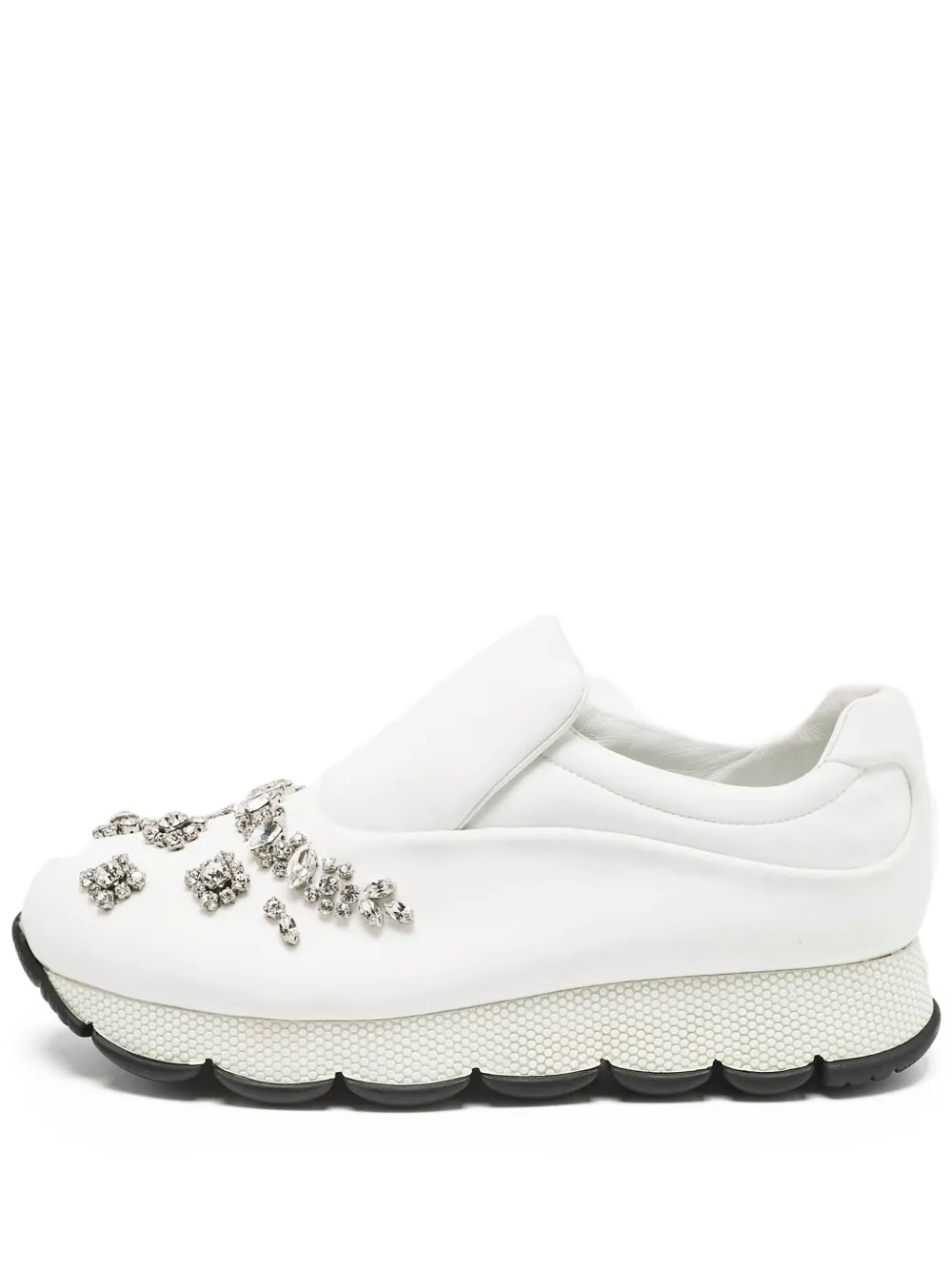 Prada Pre-Owned crystal-embellished sneakers | White | Image 1