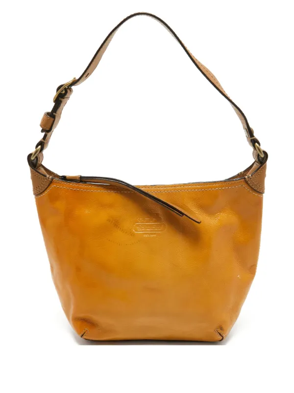 Coach Vintage Schultertasche Aus Leder Gelb FARFETCH DE