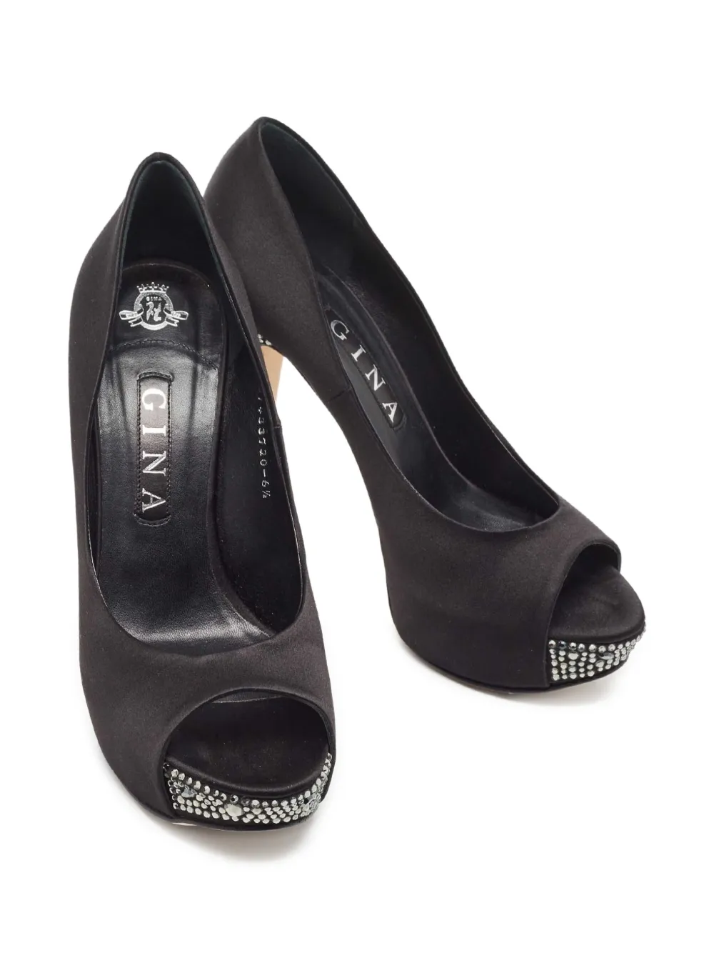 Gina pre-owned 135mm satin pumps | Image 2