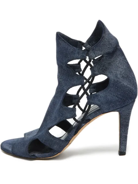 Jimmy Choo Pre-Owned sandalias de mezclilla con tacón de 90mm