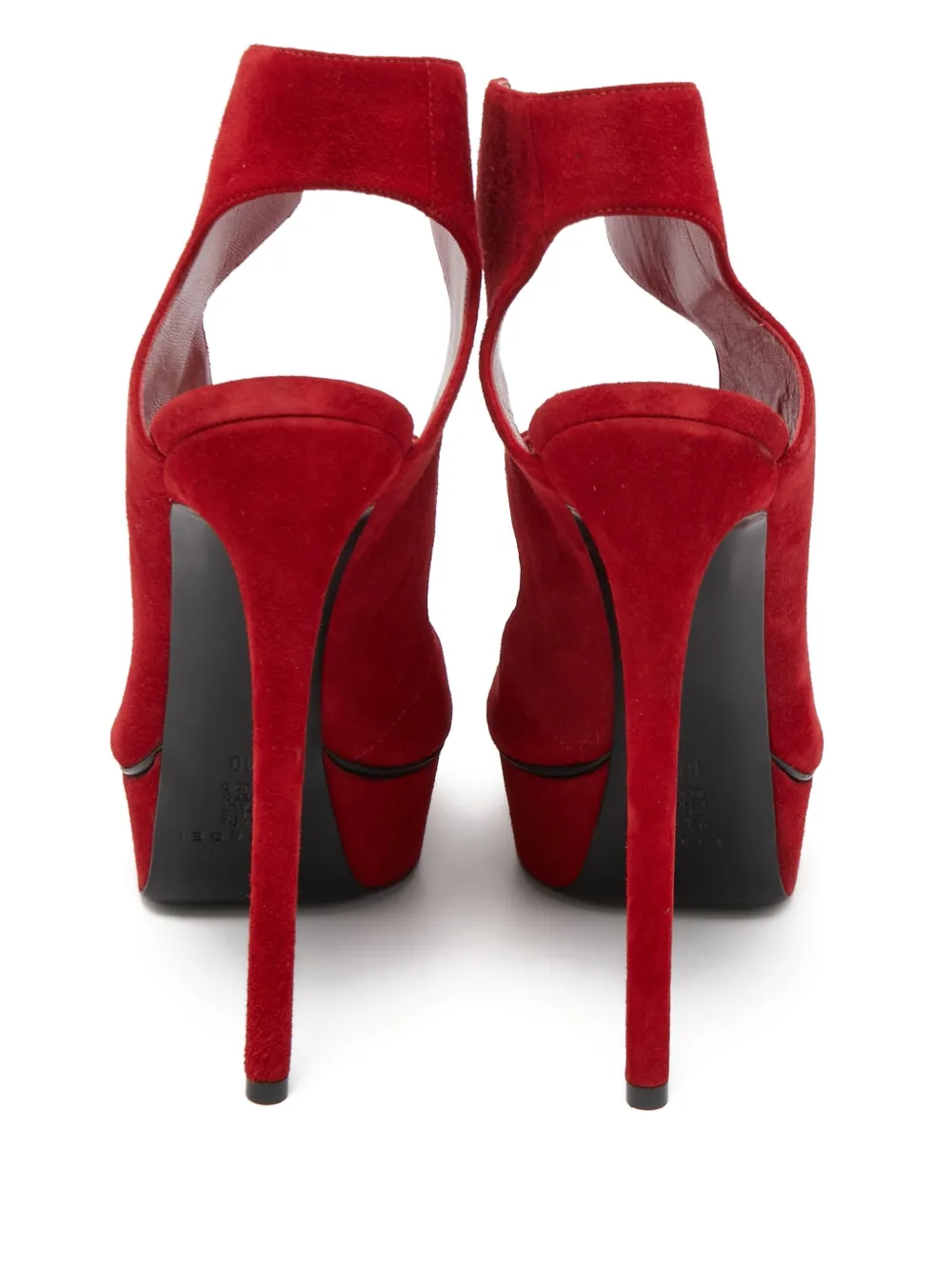 Casadei Vintage 155 mm suède sandalen Rood