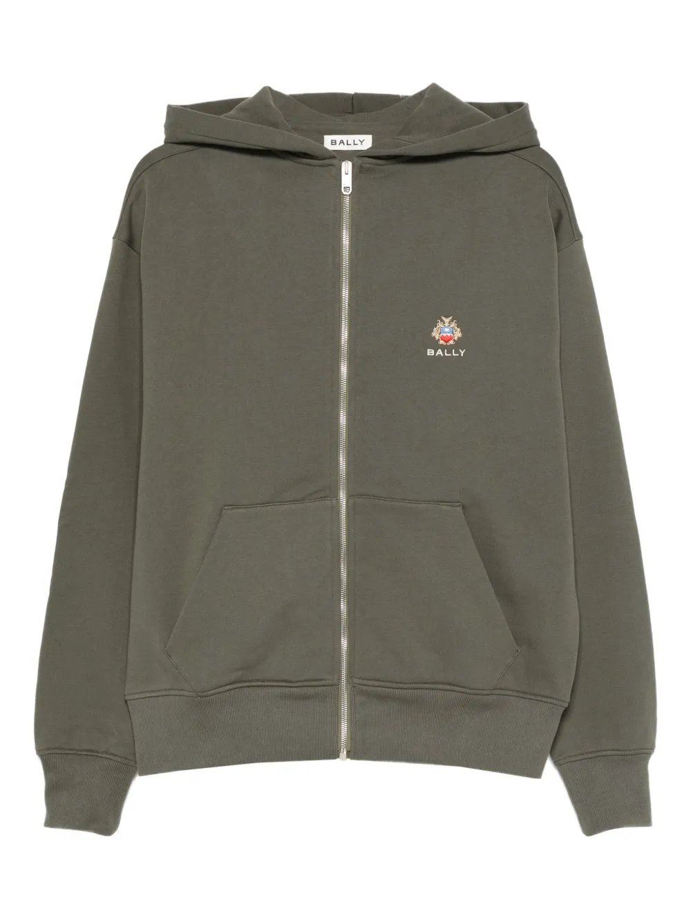 Bally zip-fastening hoodie | Green | Image 1