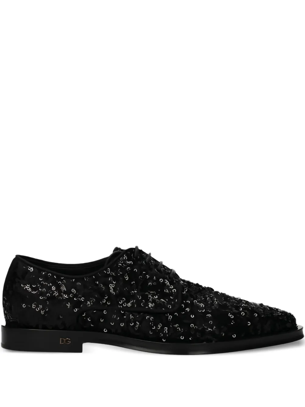 Dolce & Gabbana Pre-Owned Sequins Lace-up Shoes | Black | Image 1