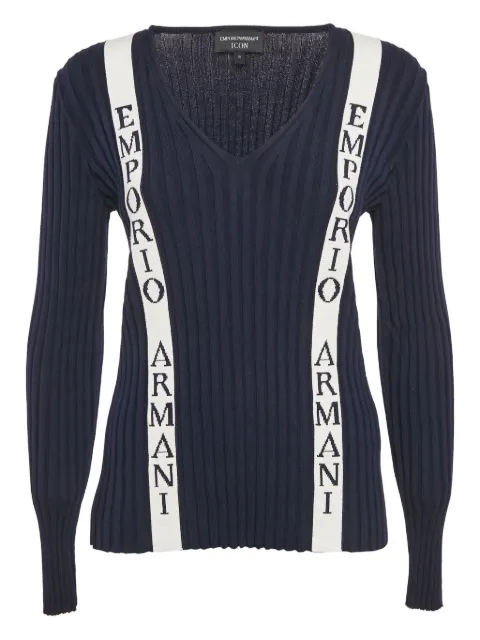 Emporio Armani Pre-Owned ribbed logo jumper