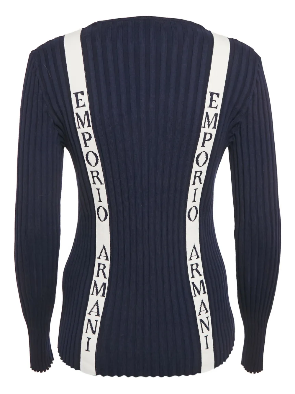 Emporio Armani Pre-Owned ribbed logo jumper | Image 2