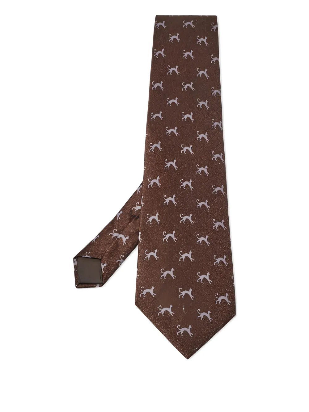 Lanvin Pre-Owned Bonart silk tie - Marrone