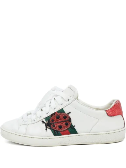 Gucci Pre-Owned 2024 Ace Ladybug Web-stripe sneakers
