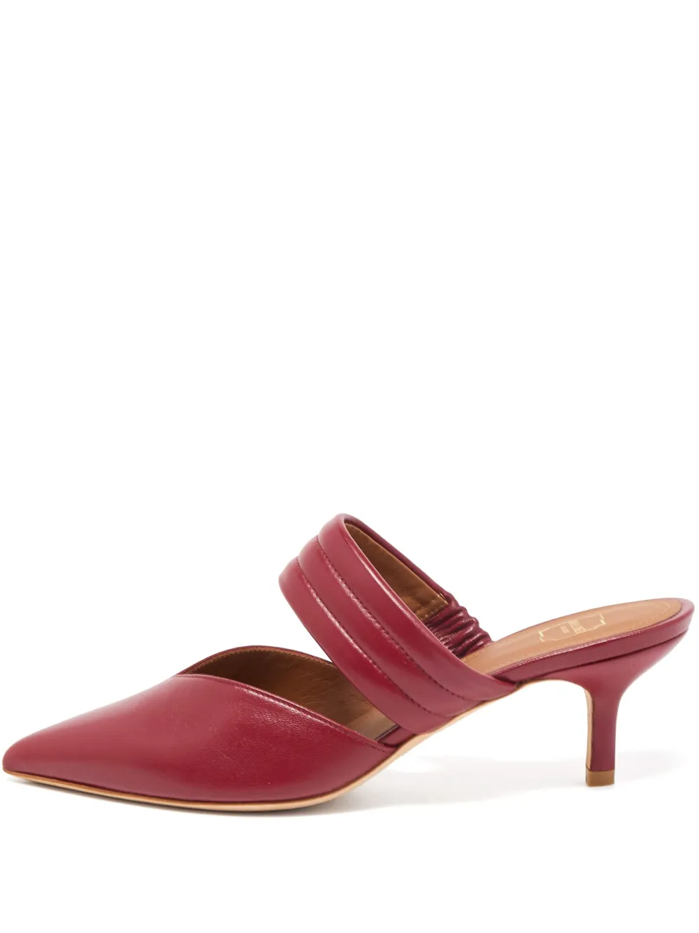 Malone Souliers padded leather mules - Rosso