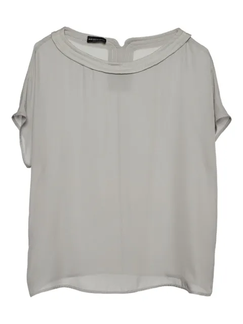 Emporio Armani Pre-Owned short-sleeve silk top