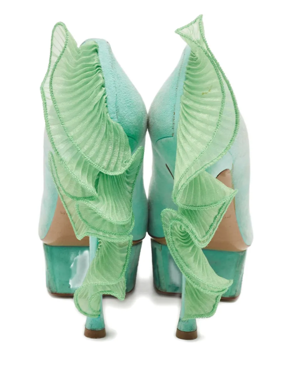 Nicholas Kirkwood 2024 140 mm suède pumps - Groen