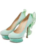 Nicholas Kirkwood 2024 140mm suede pumps - Green