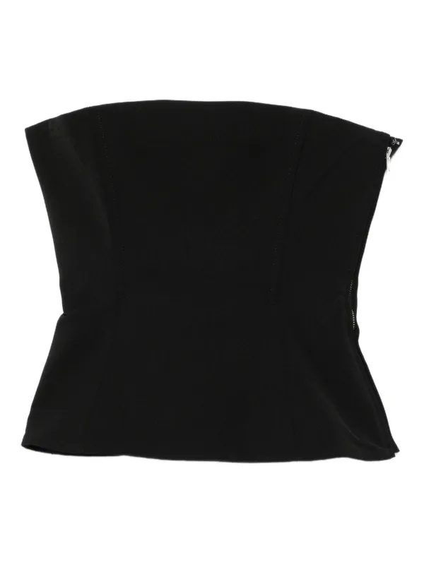Jean Paul Gaultier Strapless Corset Top in Black
