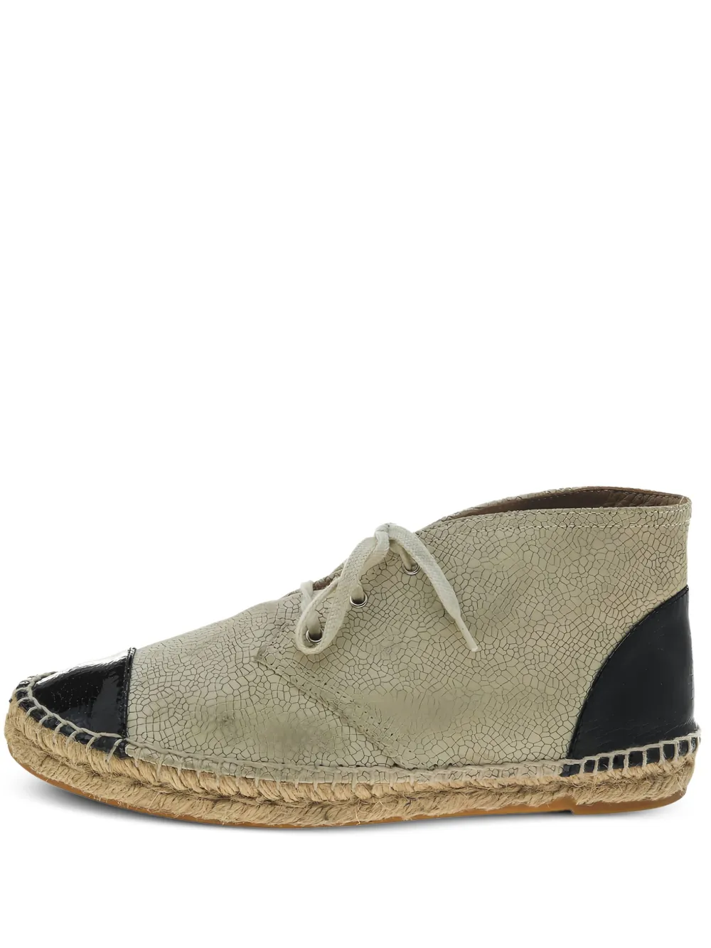 CHANEL Pre-Owned leather lace-up sneakers | Neutrals | Image 1
