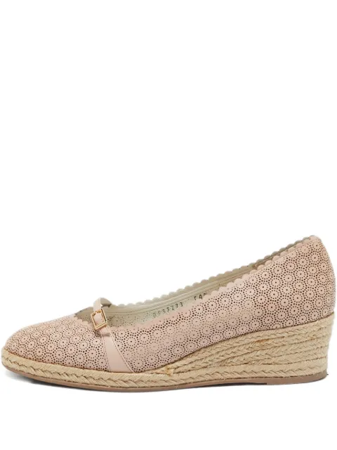 Ferragamo Pre-Owned 2024 50mm perforated espadrilles