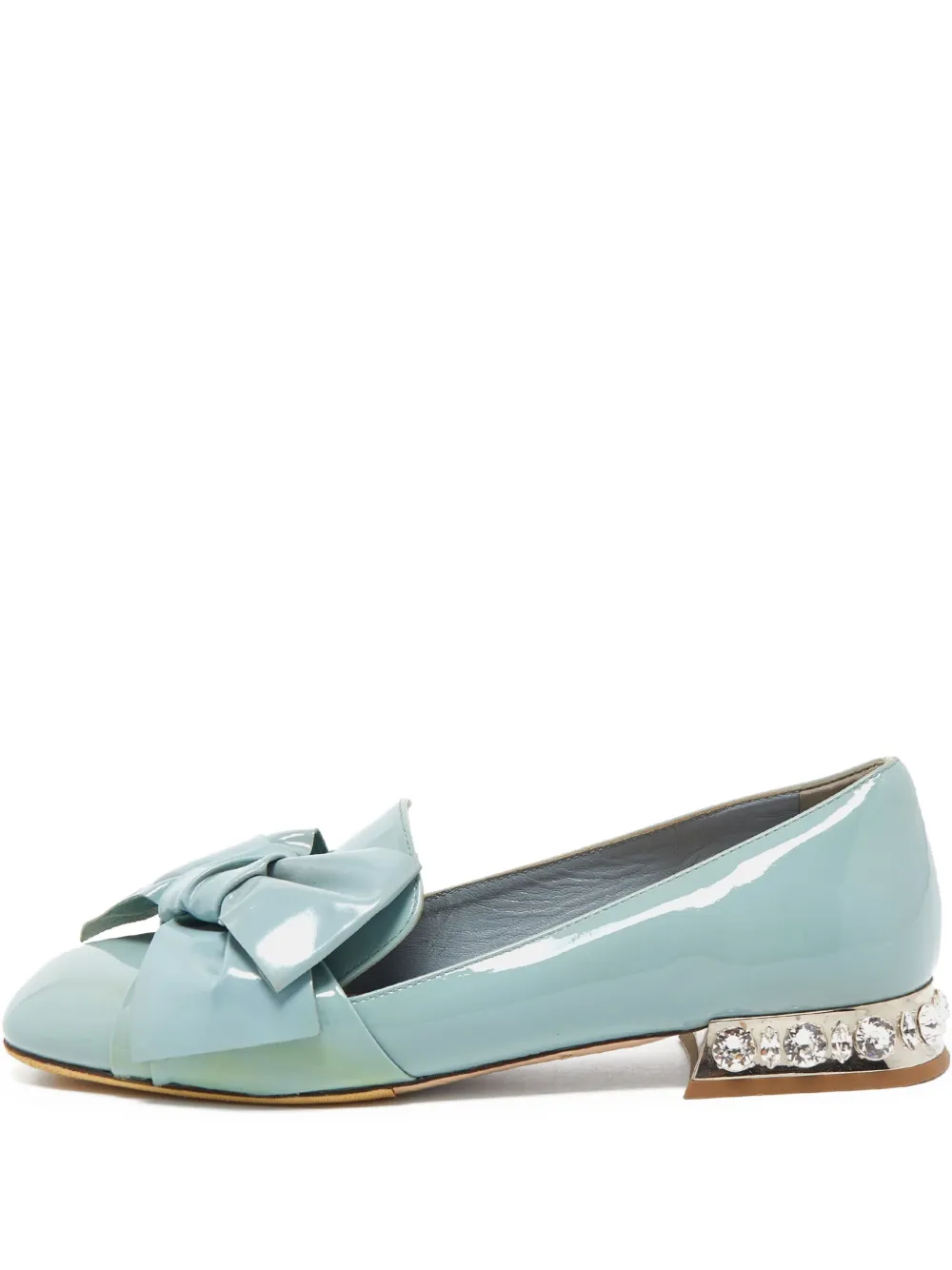 Miu Miu Pre-Owned bow-detailed pumps | Blue | Image 1